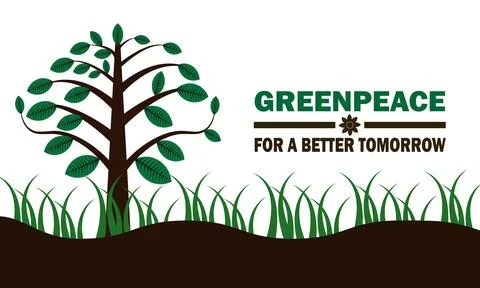 Greenpeace For A Better Tomorrow Vector Template Design Illustration Stock Illustration