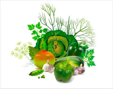 Greens Illustrazione stock