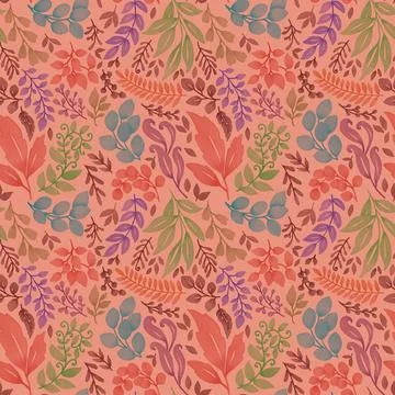 Greens - Seamless Pattern - RGB Illustrazione stock