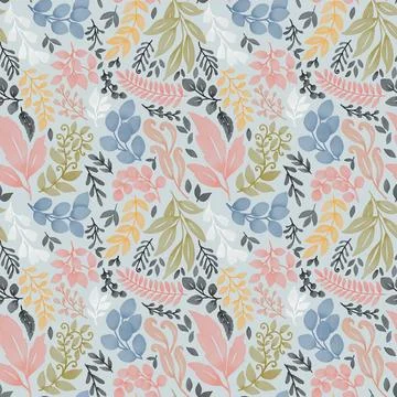 Greens - Seamless Pattern - RGB Stock Illustration