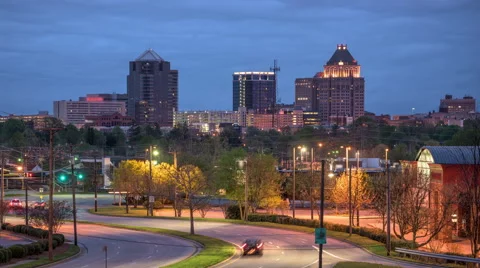Greensboro North Carolina Skyline Time L | Stock Video | Pond5