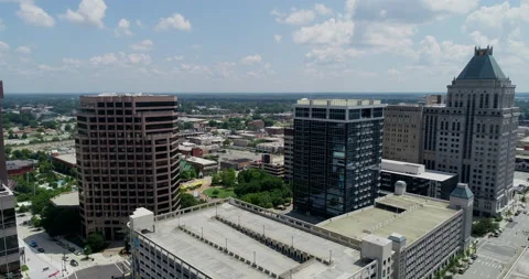 Greensboro skyline Stock Footage 148900507