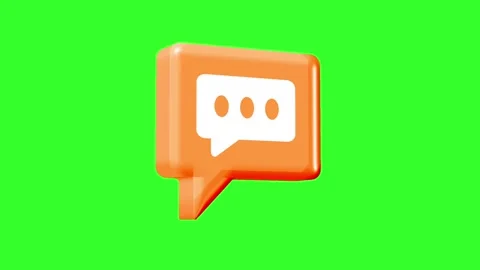 Greenscreen 3d comment icon animation 库存影片 320274290