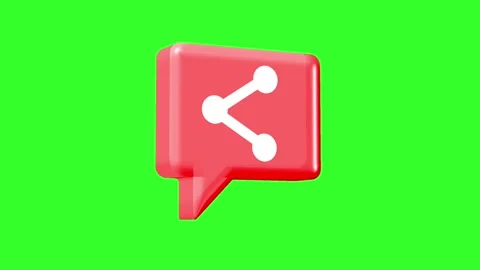 Greenscreen 3d share icon social media animation 库存影片 320274289
