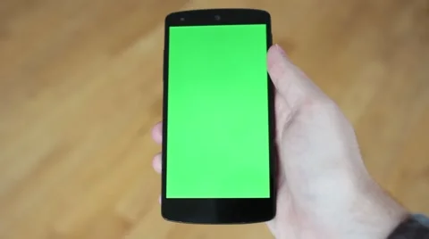 Greenscreen android shakey doubletap Stock Footage 52993954