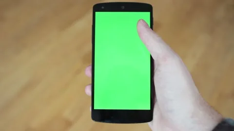 Greenscreen android shakey singlescrolldown Stock Footage 52993960