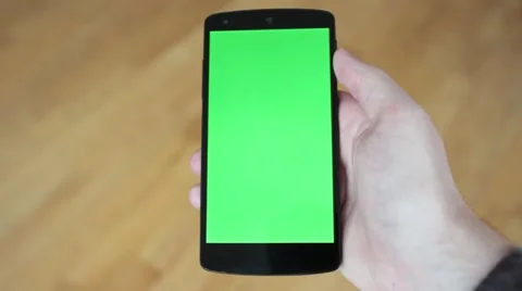 Greenscreen android shakey singletap Stock Footage 52994027