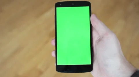 Greenscreen android shakey twoscrollright Stock Footage 52994037