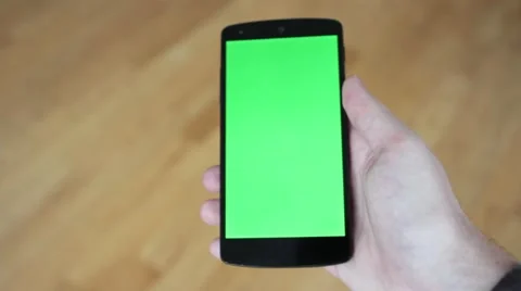 Greenscreen android shakey twoswipesdown Stock Footage 52994043