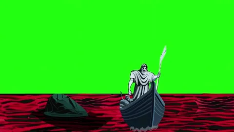 Greenscreen boatman Stock Footage 238835809