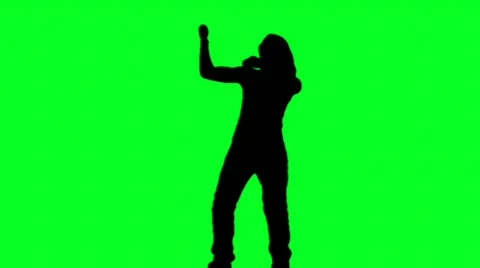 Greenscreen dancer alpha cut outjpeg Stockbeeldmateriaal 858500