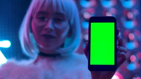 Greenscreen Vertical Mockup Keying for Tracking or Presentation Content Close-up Stock Footage 121679809