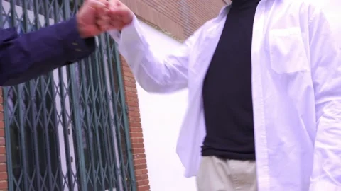 Greeted friends Stock Footage 172034270