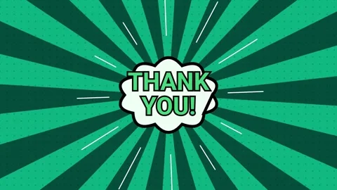 Greeting animation with thank you text and abstract green background Stock Footage 346502352