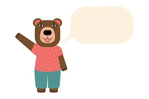 Greeting from bear Stock Illustration