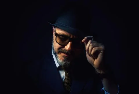Greeting From a Beard Man Foto stock