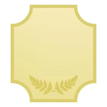 Greeting board frame with a plant element at the bottom Stock Illustration