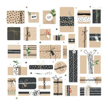 Greeting boxes for gifts Stock Illustration