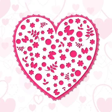 Greeting card 3d effect Stock Illustration