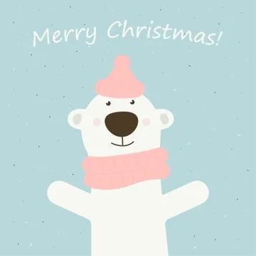 Greeting card with bear Stock Illustration