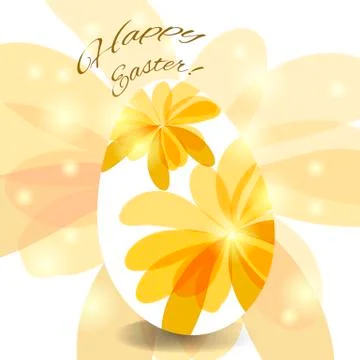 Greeting card for the Easter egg Stock Illustration