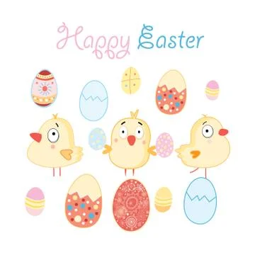 Greeting card with Easter Stock Illustration