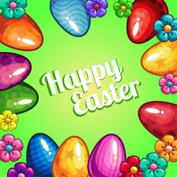 Greeting card with Easter Illustrazione stock