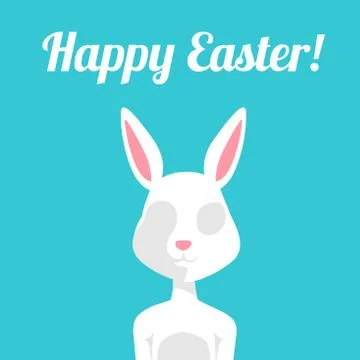 Greeting card Easter rabbit vector illustration Stock Illustration