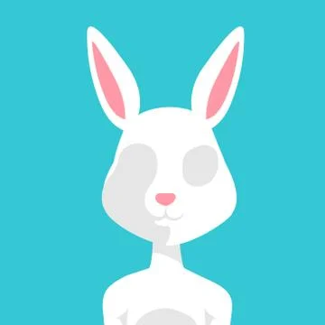 Greeting card Easter rabbit vector illustration Stock Illustration