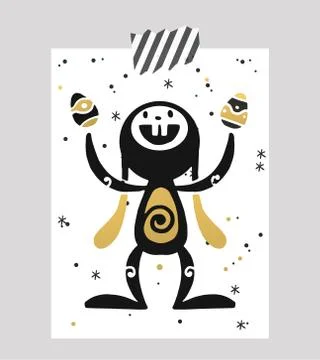 Greeting card Easter rabbit vector illustration Stock Illustration