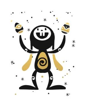 Greeting card Easter rabbit vector illustration Stockillustratie