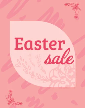 Greeting card with easter sale message Stock Illustration