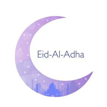 Greeting card for eid ul Adha. Muslim holiday. Vector illustration Stock Illustration