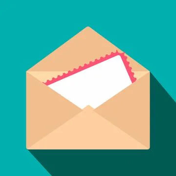 Greeting card in the envelope icon Stock Illustration