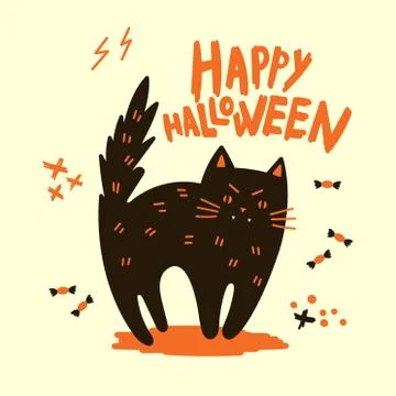 Greeting card. Flat design. Vector illustration Stock Illustration