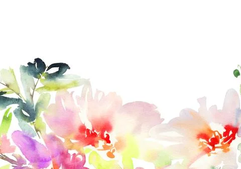 Greeting card with flowers Stock Illustration