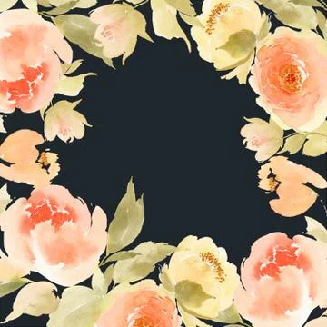 Greeting card with flowers Stock Illustration
