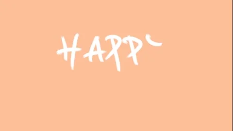 Greeting card. Happy Easter. Handwritten white text on beige background Stock Footage 258878302