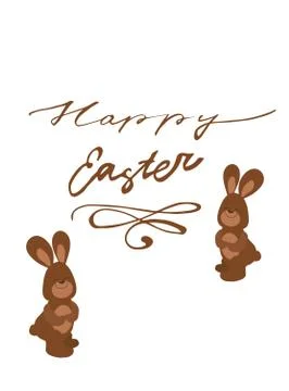 Greeting card Happy Easter Stock Illustration