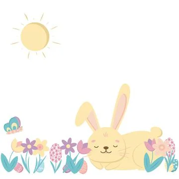 Greeting card Happy Easter Stock Illustration