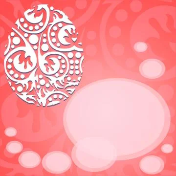 Greeting card with happy easter red Stock Illustration