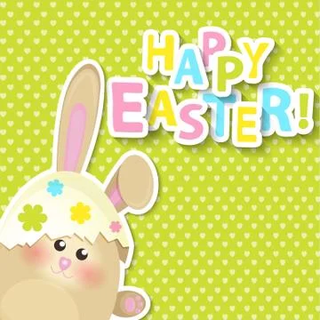 Greeting card for happy easter. Vector. Stock Illustration