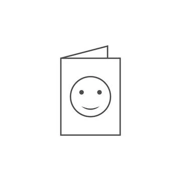 Greeting card icon. Element for mobile concept and web apps. Thin line icon for Stock Illustration