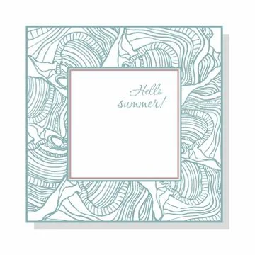 Greeting card, invitation with nautical elements. Vector composition. In memory Stock Illustration