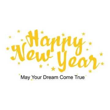 Greeting card. Isolated label with text for happy new year celebrations Stock Illustration