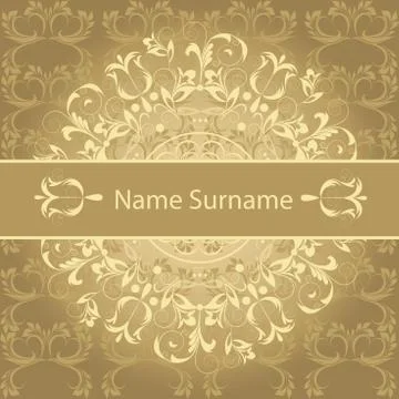 Greeting card. Mandala pattern Stock Illustration