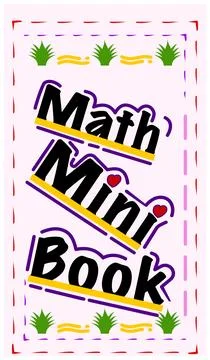 Greeting Card. Math mini book cover illustration element design Stock Illustration