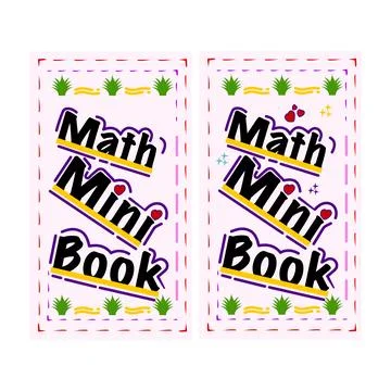 Greeting Card. Math mini book cover illustration element design. Stock Illustration