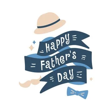 Greeting card, poster or template for holiday design - Happy Father's Day Stock Illustration