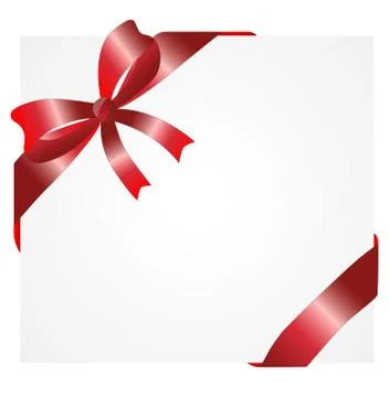 Greeting-card with a red bow Stock Illustration